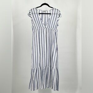 Rails Blue and White Striped Maxi Dress